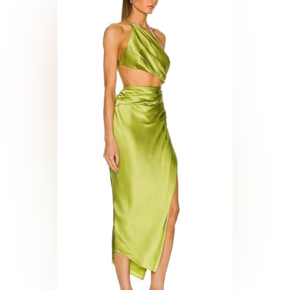 The Sei One Shoulder Cut Out Dress Kiwi size 6. - Picture 2 of 9